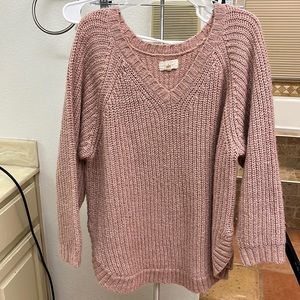 Pink Lou and grey LOFT sweater
